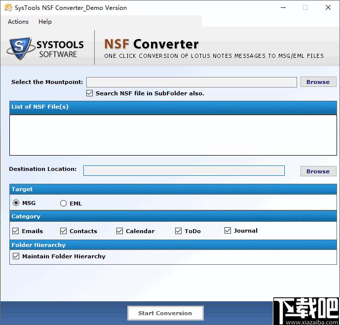 SysTools NSF Converter下载,NSF转换器,邮件文件转换