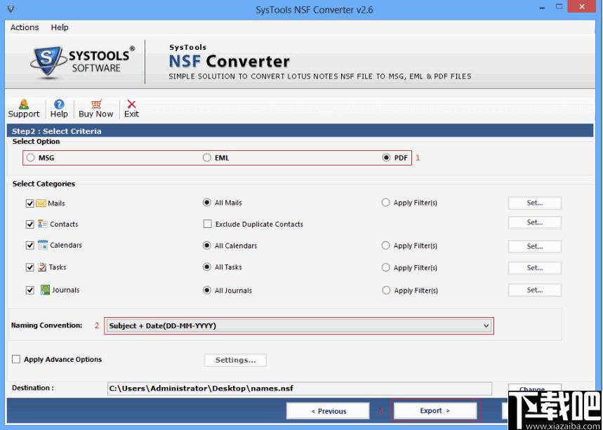 SysTools NSF Converter下载,NSF转换器,邮件文件转换