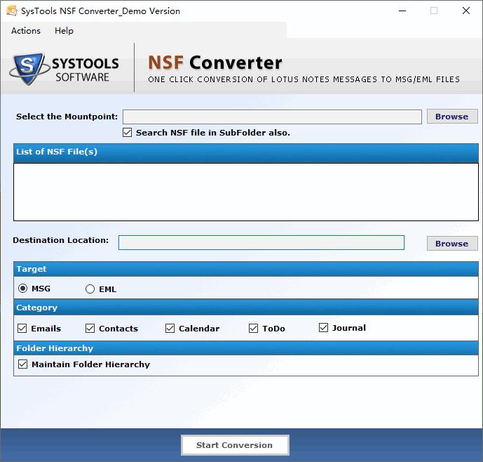 SysTools NSF Converter下载,NSF转换器,邮件文件转换