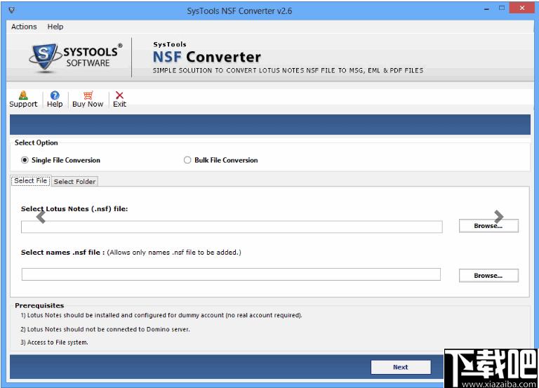SysTools NSF Converter下载,NSF转换器,邮件文件转换