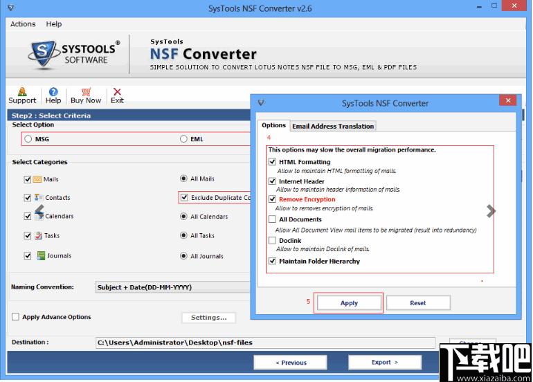SysTools NSF Converter下载,NSF转换器,邮件文件转换
