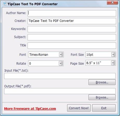 TipCase Text To PDF Converter,TXT转PDF,PDF转换